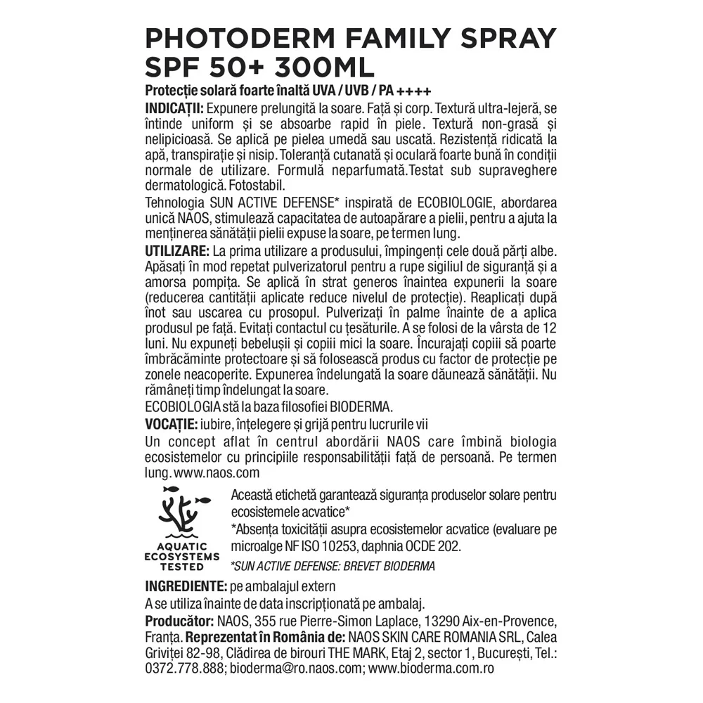 Spray Photoderm SPF50+, 300ml, Bioderma