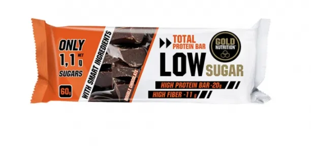 Baton proteic cu extra ciocolata Low Sugar, 60g, Gold Nutrition