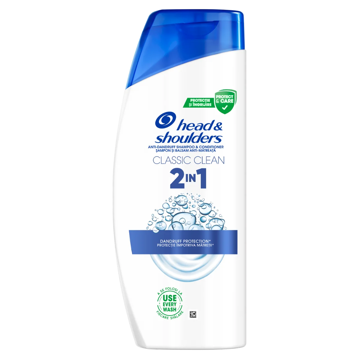 Sampon pentru par normal anti-matreata Classic Clean 2 in 1, 625ml, Head&Shoulders