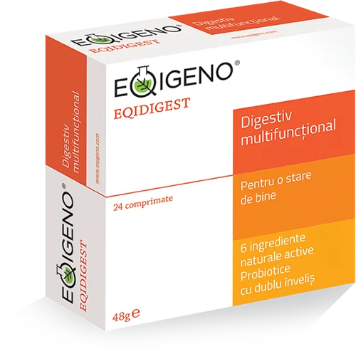 Eqidigest digestiv multifunctional, 24 comprimate, Eqigeno