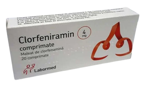Clorfeniramina 4mg, 20 comprimate, Labormed