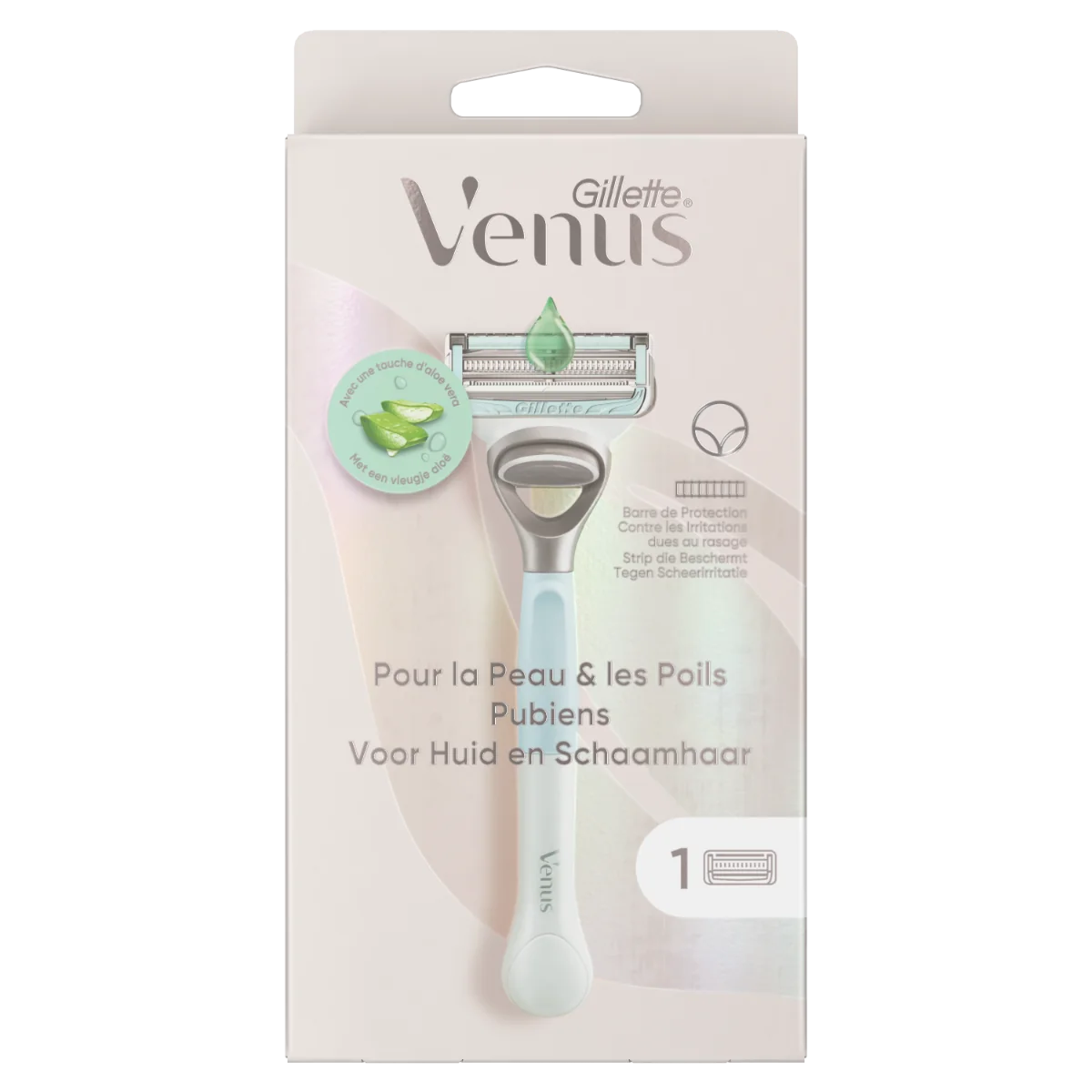 Set aparat de ras pentru zona intima + Rezerva Venus Satin Care, 1