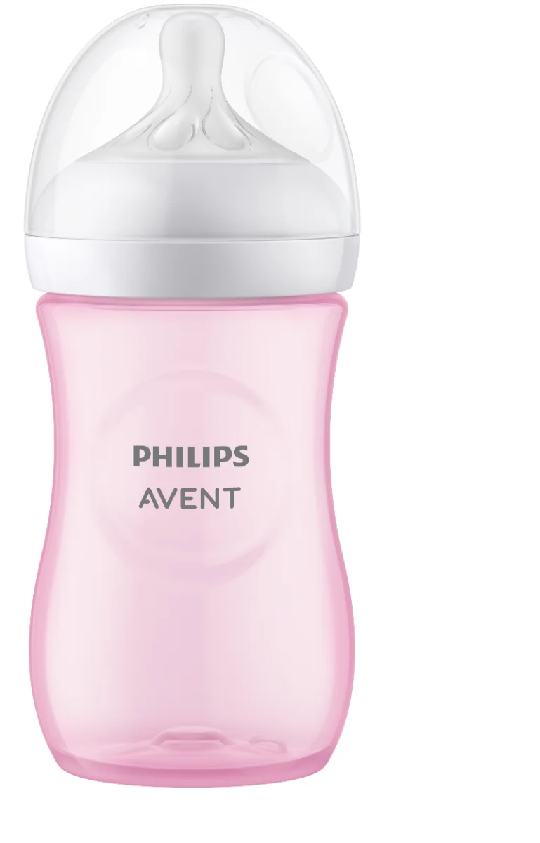 Biberon pentru 3-6 luni Natural Response Roz SCY903/11, 260ml, Philips Avent