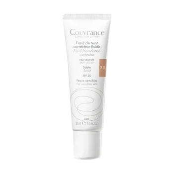 Fond de ten fluid corector Nuanta 3 Beige Sand SPF20 Couvrance, 30ml, Avene 