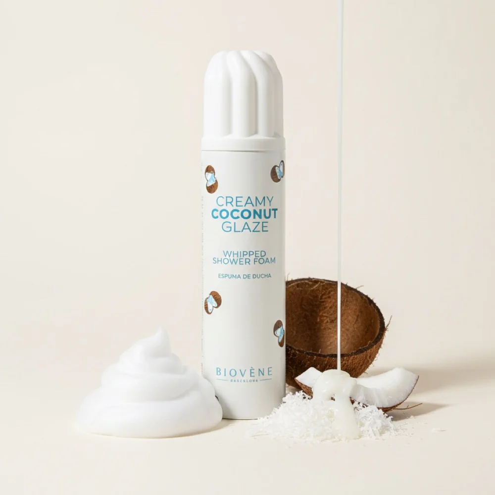 Gel de dus spuma Creamy Coconut Glaze, 250ml, Biovene