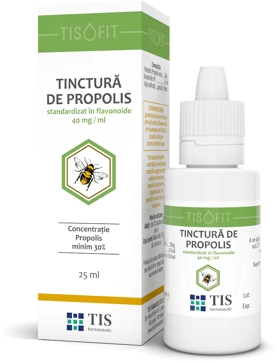 Tinctura de propolis 30% Tisofit, 25ml, Tis Farmaceutic