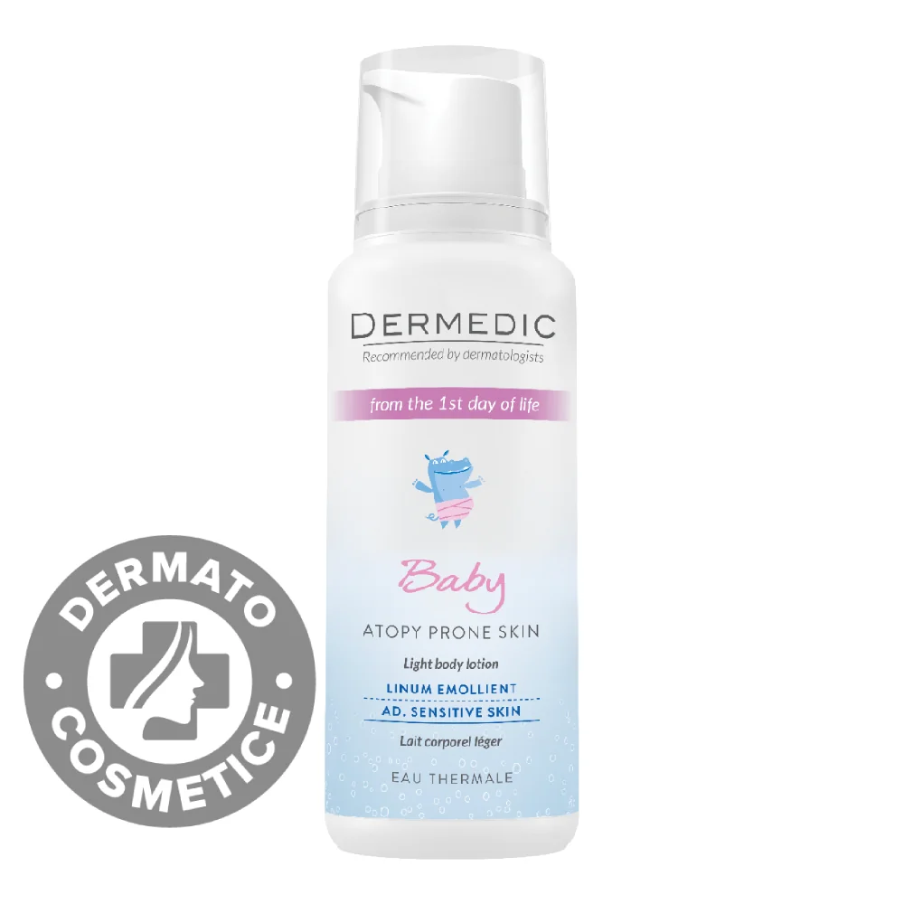 Lotiune de corp cu textura lejera Baby, 205ml, Dermedic
