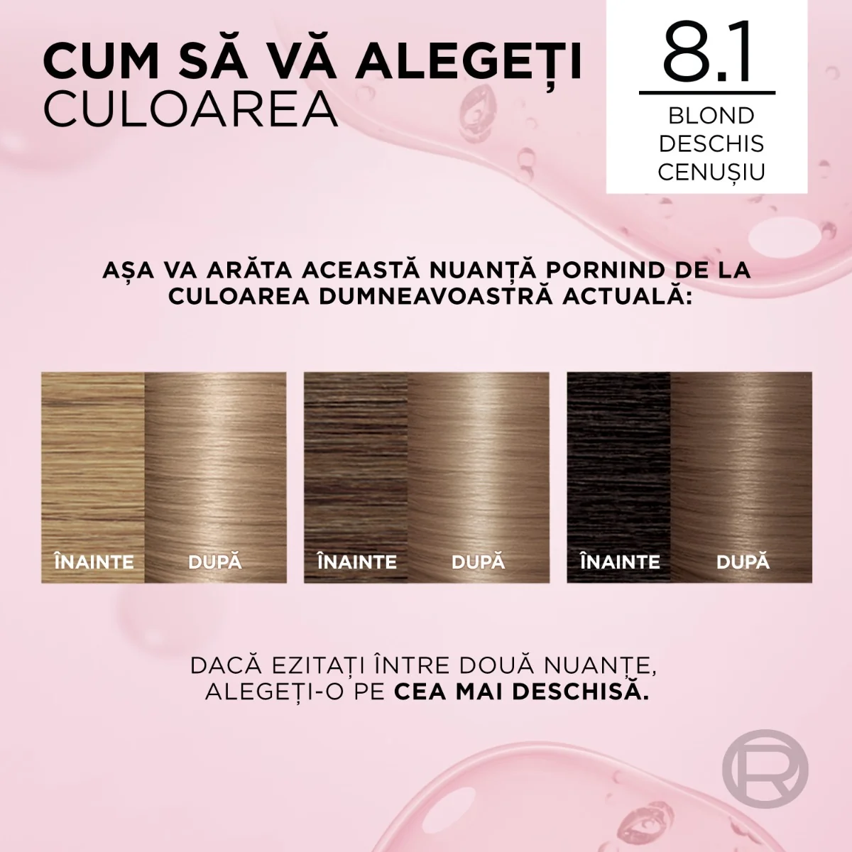 Vopsea de par permanenta Excellence Creme 8.1 Blond Deschis Cenusiu, 192ml, L'Oreal Paris
