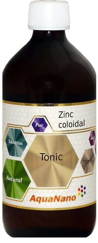 Zinc coloidal AquaNano Tonic 10ppm, 480 ml, Aghoras