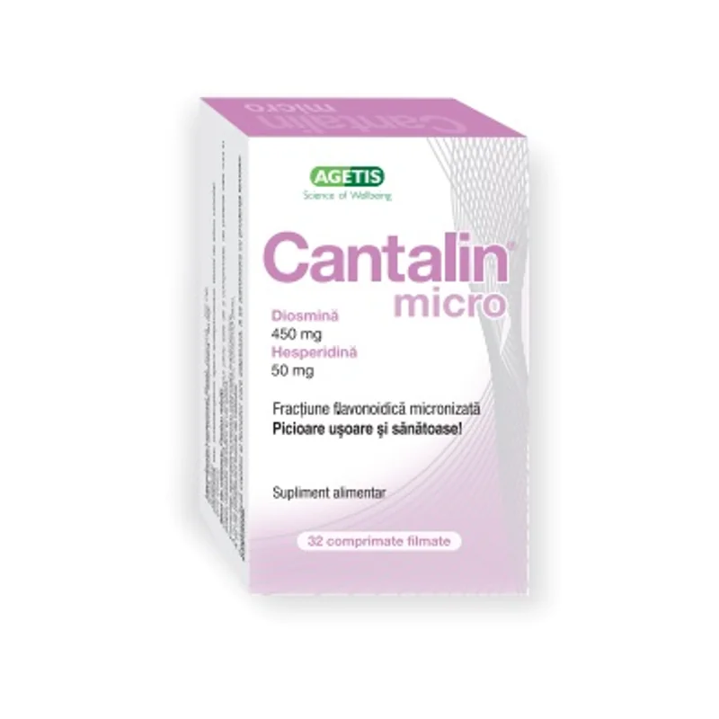 Cantalin Micro 450 mg/50 mg, 32 comprimate, Agetis