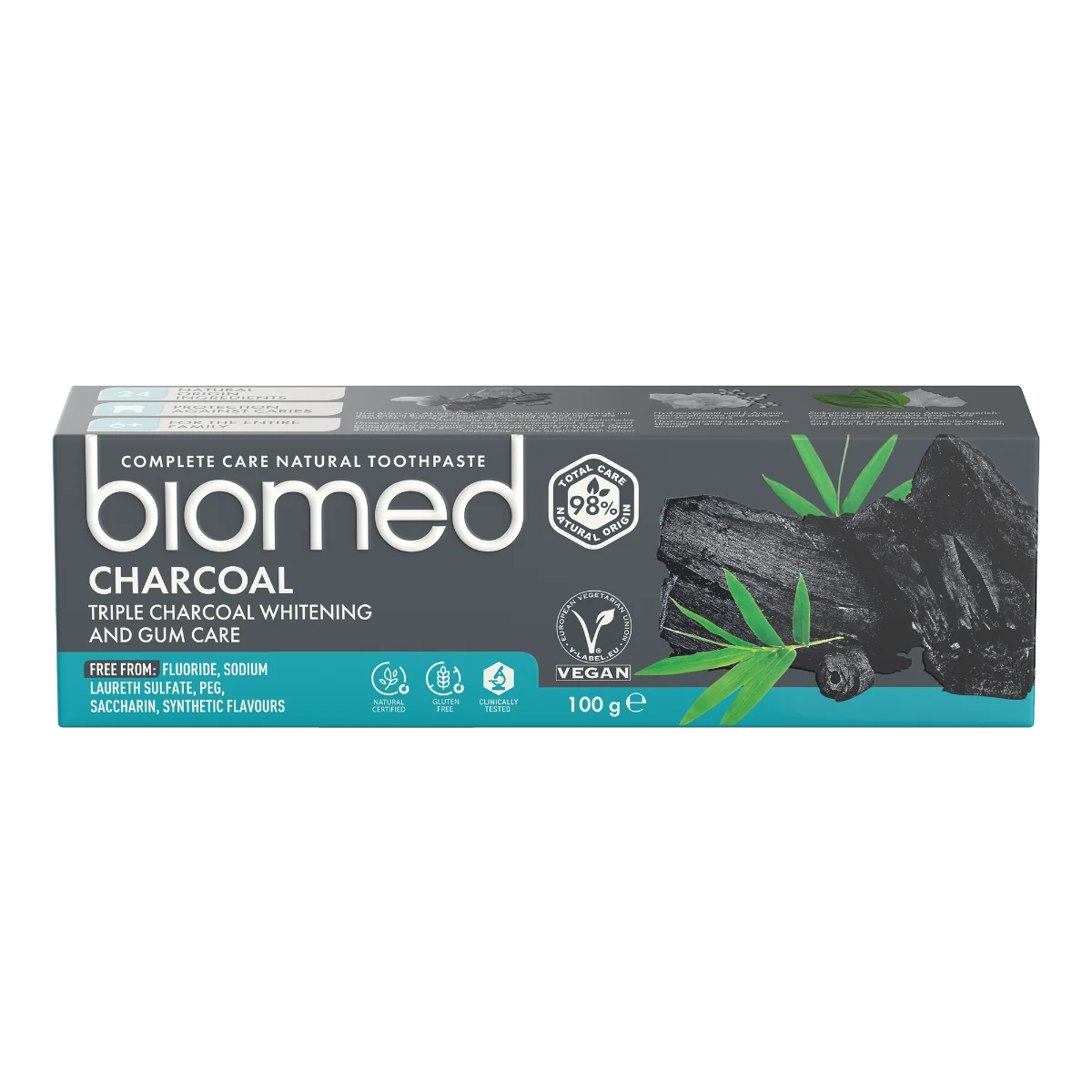 Pasta de dinti Charcoal, 75ml, Biomed