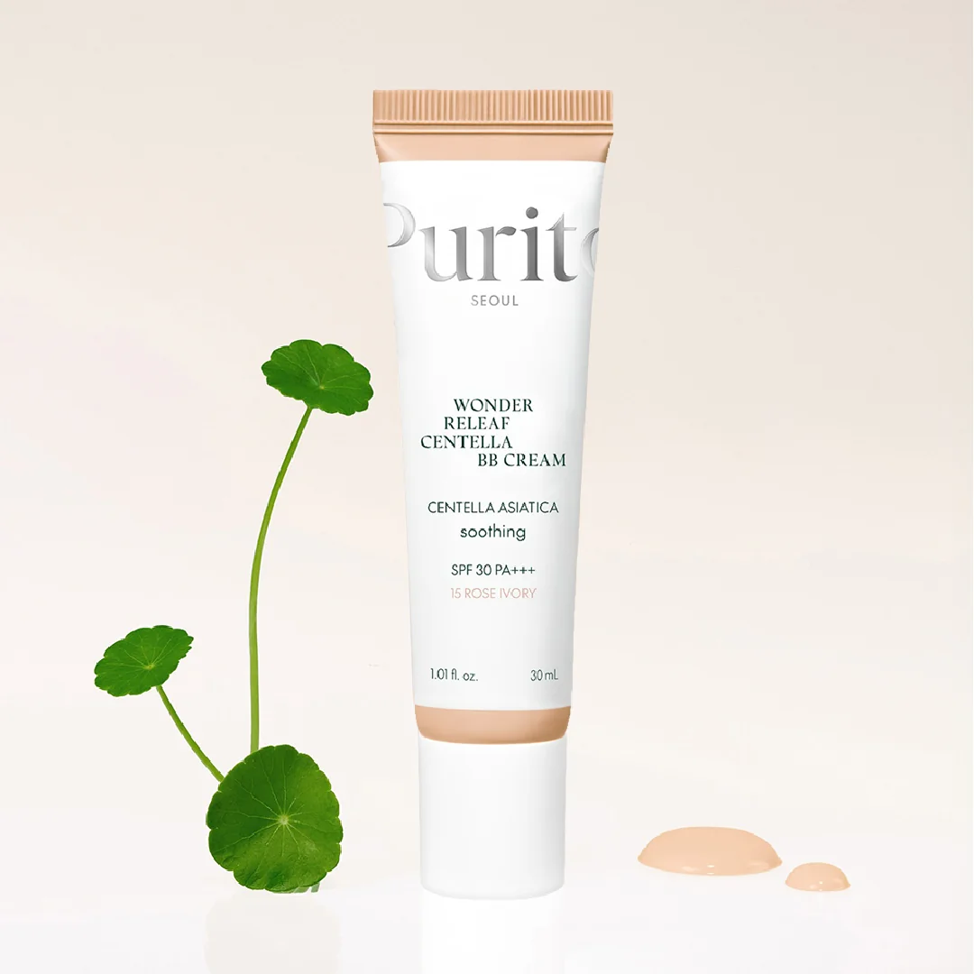 BB Cream cu SPF30 PA+++ Wonder Releaf Centella 15 Rose Ivory, 30ml, Purito