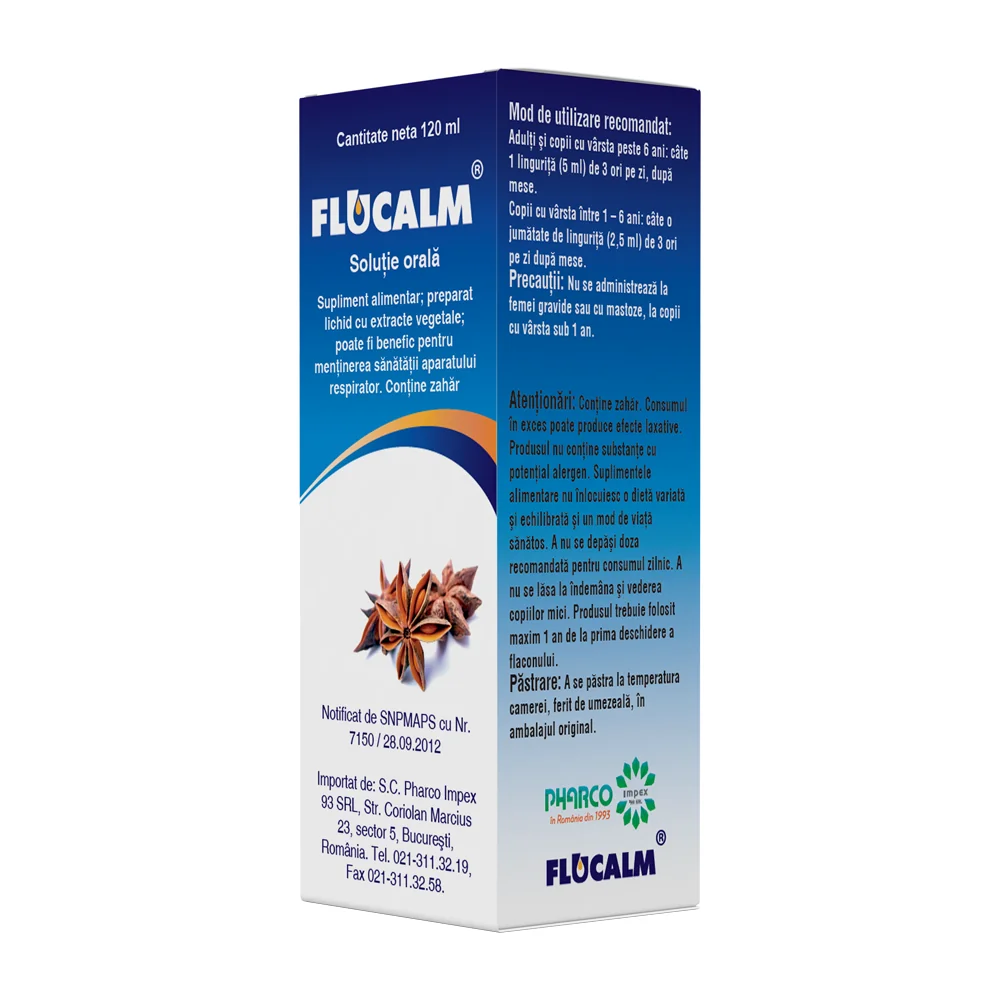 Flucalm sirop, 120ml, Pharco