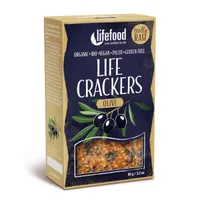 LifeCrackers cu masline raw Bio, 90g, Lifefood