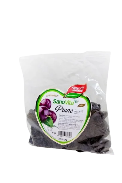 Prune uscate fara samburi, 250g, SanoVita