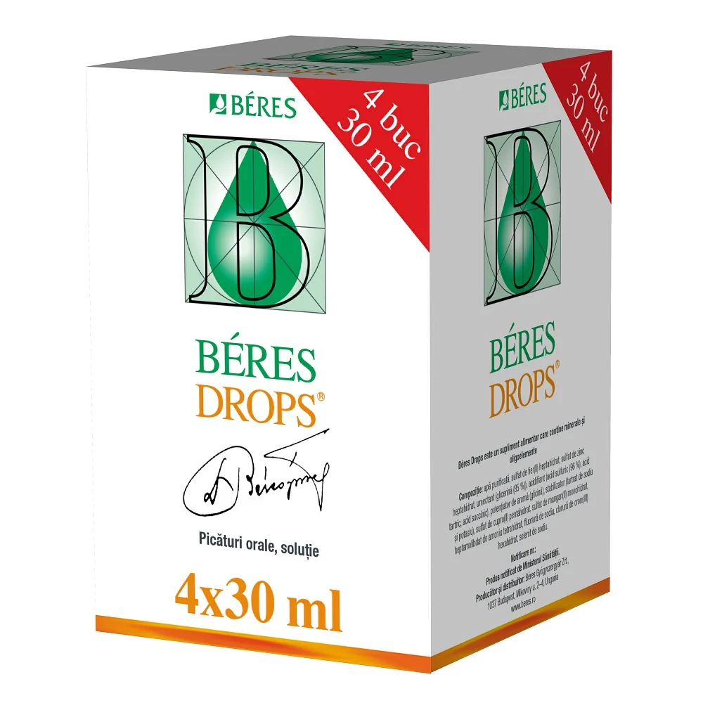 Picaturi Drops, 4 flacoane x 30ml, Beres
