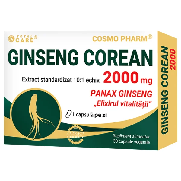 Ginseng Corean 2000mg, 30 capsule, Cosmopharm