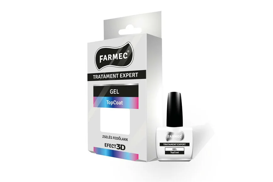 Gel de unghii Top Coat, 11ml, Farmec