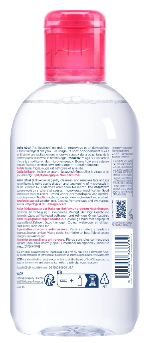 Lotiune micelara Sensibio H2O AR, 250ml, Bioderma