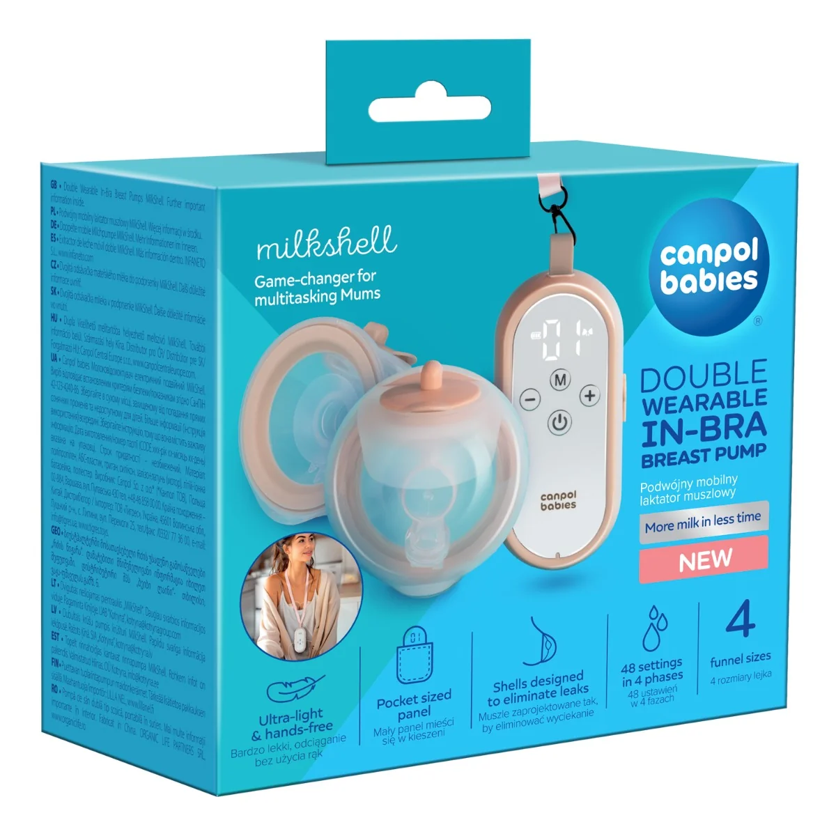 Pompa de san dubla tip scoica portabila 20/106, 1 bucata, Canpol babies