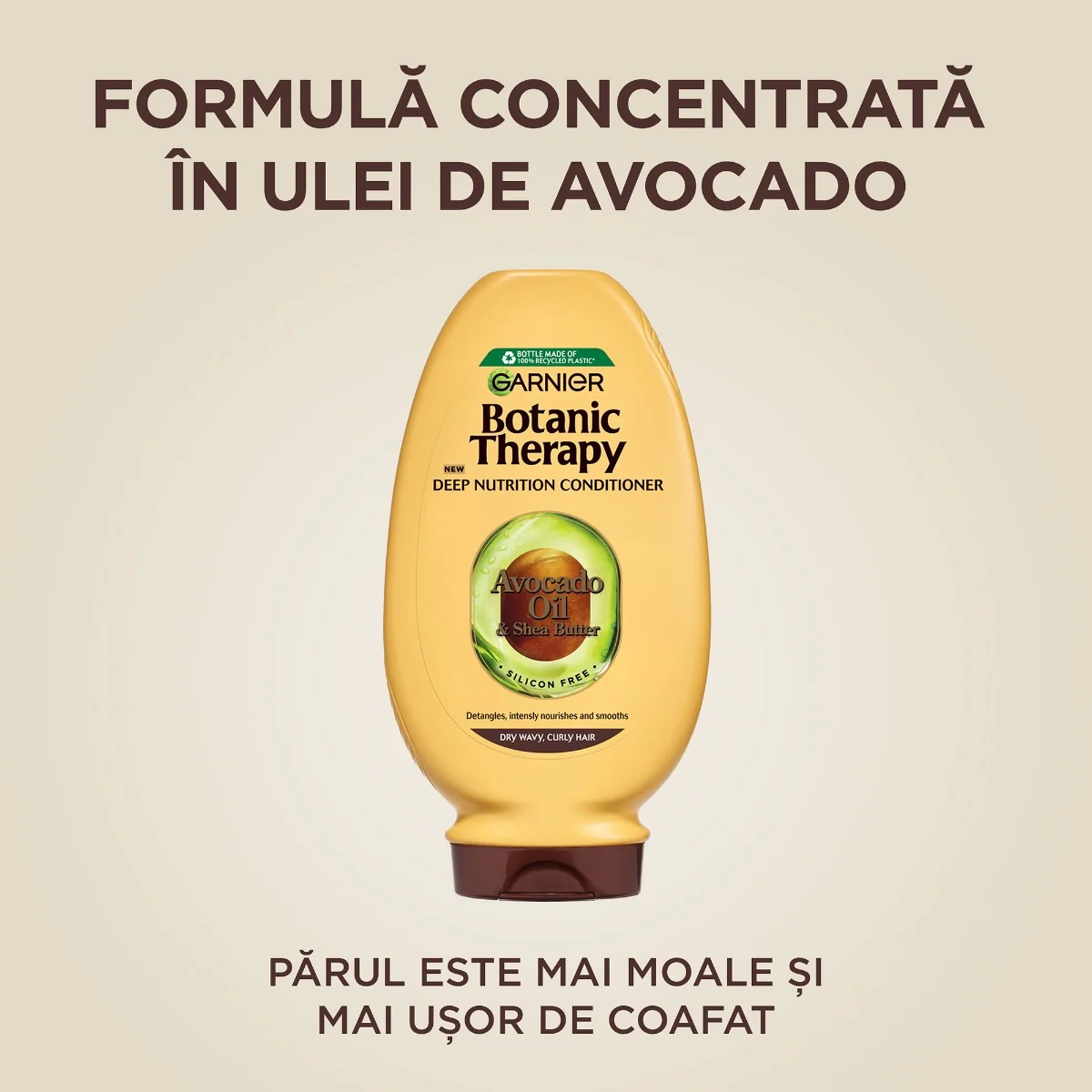 Balsam pentru parul uscat ondulat si cret Botanic Therapy Avocado Oil, 200ml, Garnier