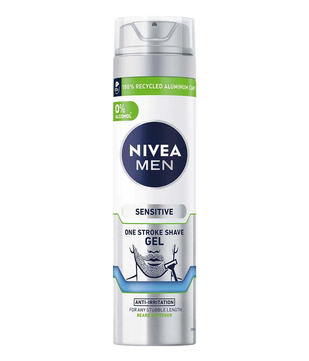 Gel de ras Men Sensitive One Stroke, 200ml, Nivea
