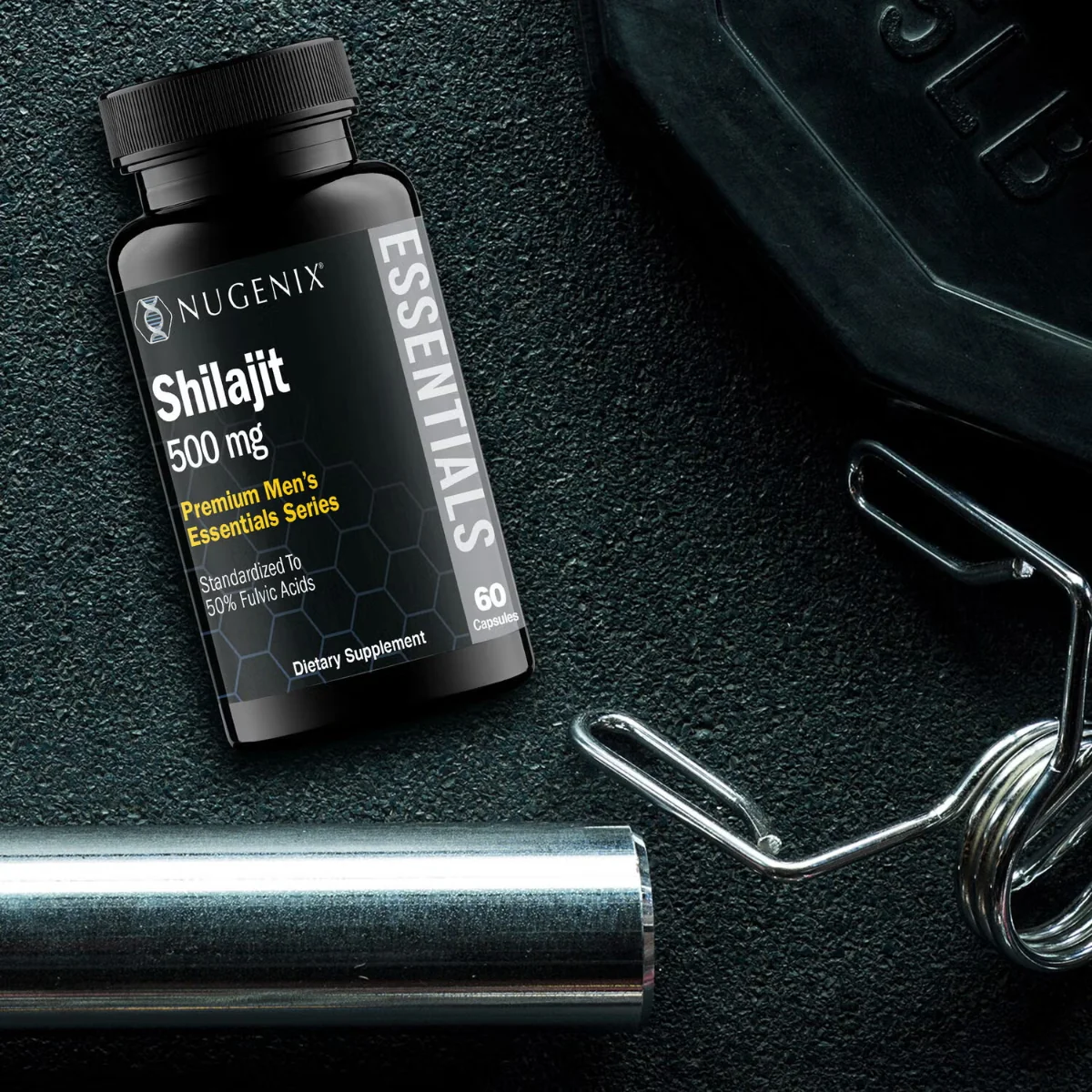 Rasina pura de Shilajit din Himalaya Nugenix® Shilajit, 60 capsule, GNC