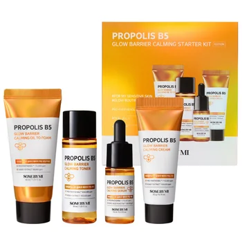 Kit pentru protectia barierei cutanate cu propolis si vitamina B5 Propolis B5 Line, Some By Mi