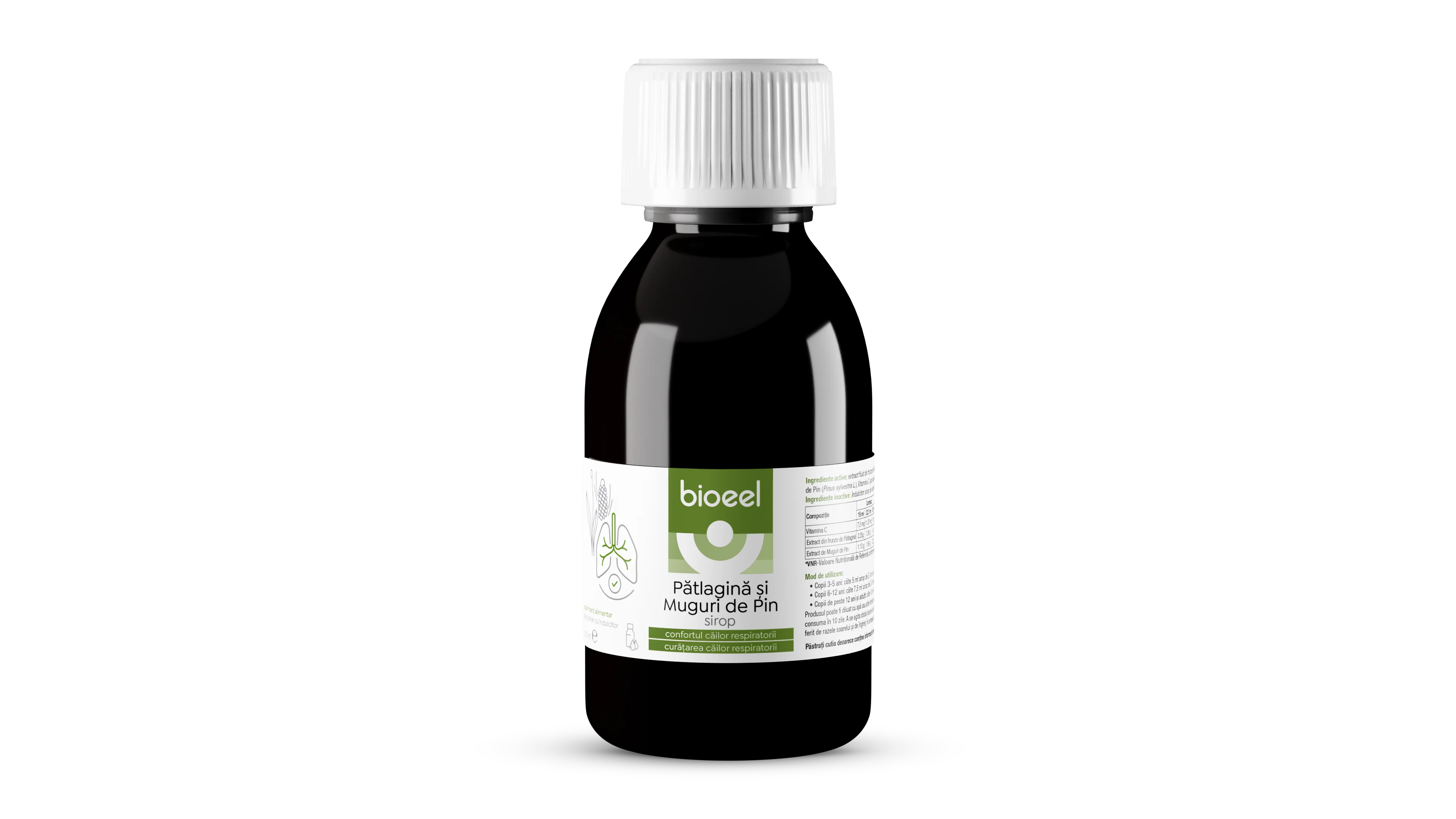 Sirop de Patlagina si muguri de pin, 120ml, Bioeel