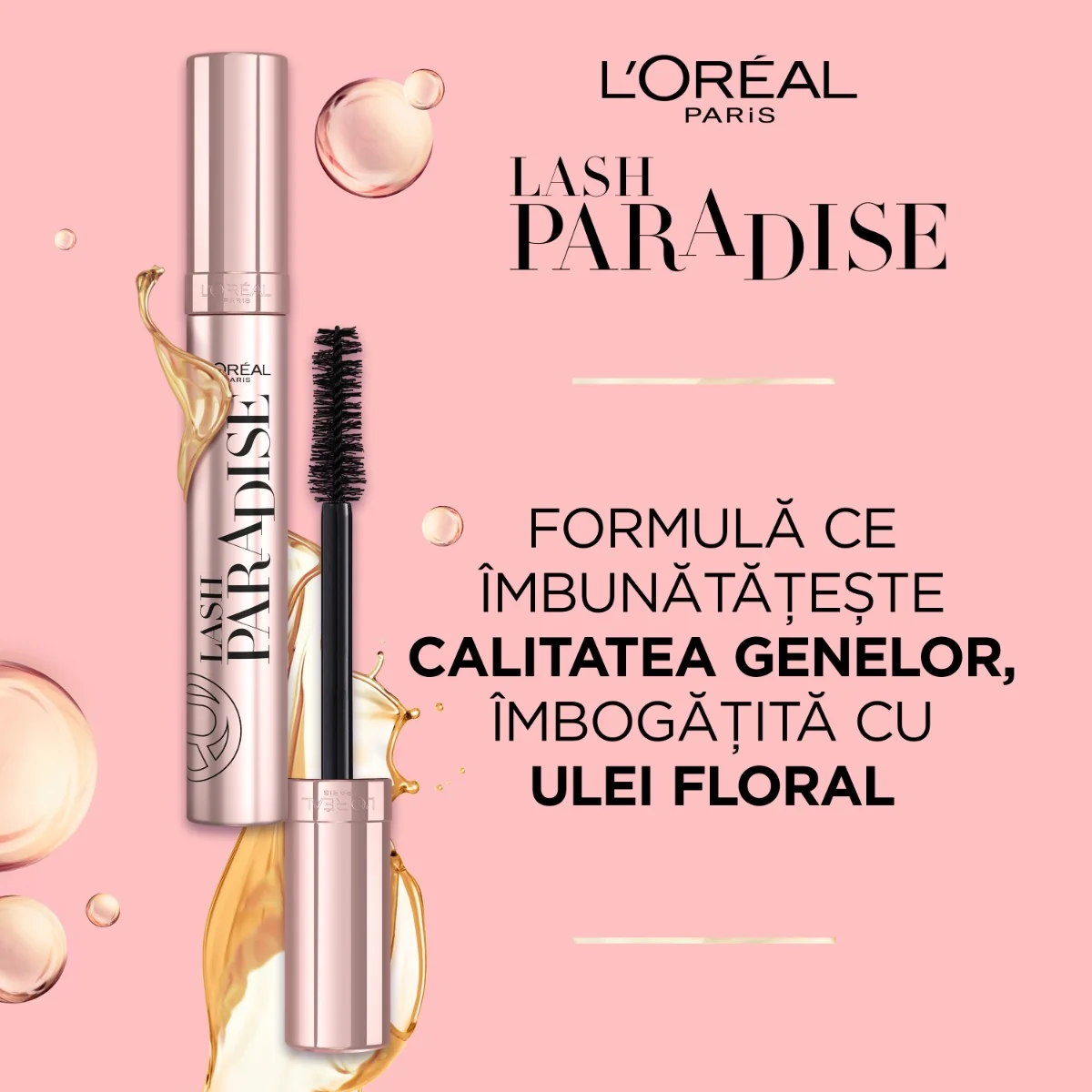 Mascara pentru volum Lash Paradise 02 Intense Black, 6.4ml, L'Oreal Paris