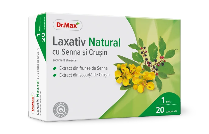 Dr. Max Laxativ Natural cu Senna si Crusin, 20 comprimate filmate 