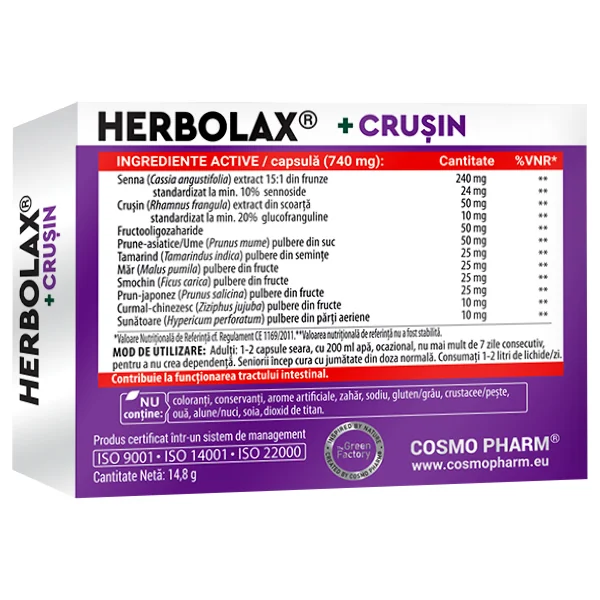 Herbolax + Crusin, 20 capsule, Cosmopharm