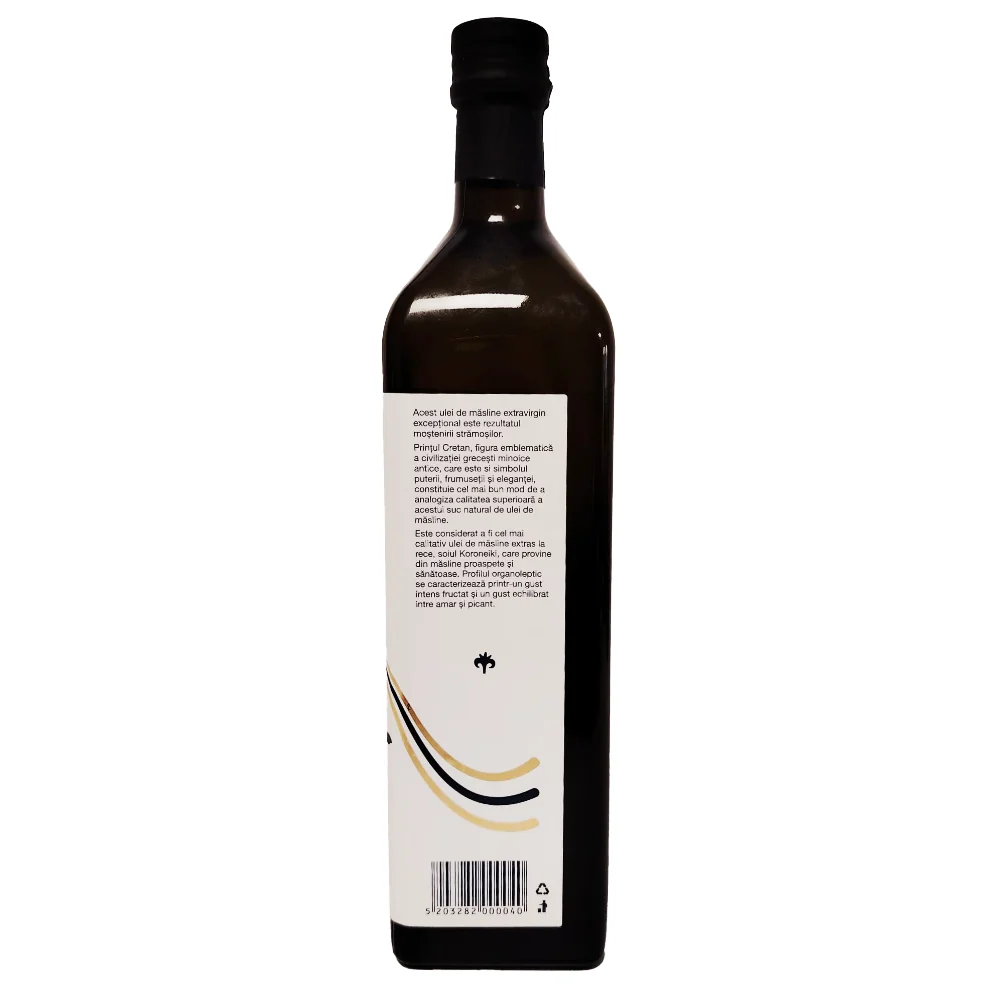 Ulei de masline extravirgin in sticla Printul Cretan, 1l, Creta Oil