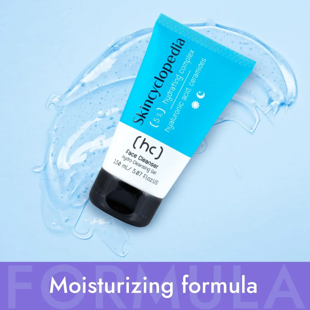 Gel de curatare faciala cu 5% complex hidratant, 150ml, Skincyclopedia