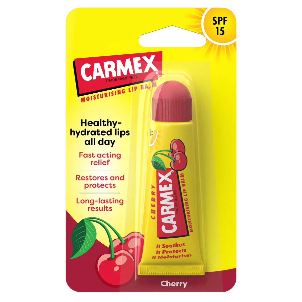 Balsam reparator pentru buze uscate si crapate cu aroma de cirese, 10g, Carmex