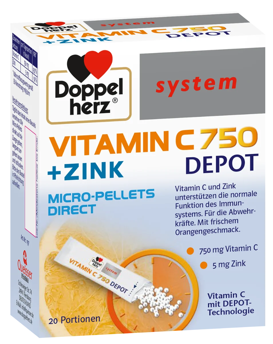 Vitamina C 750 cu Zink Depot Direct, 20 plicuri, Doppelherz