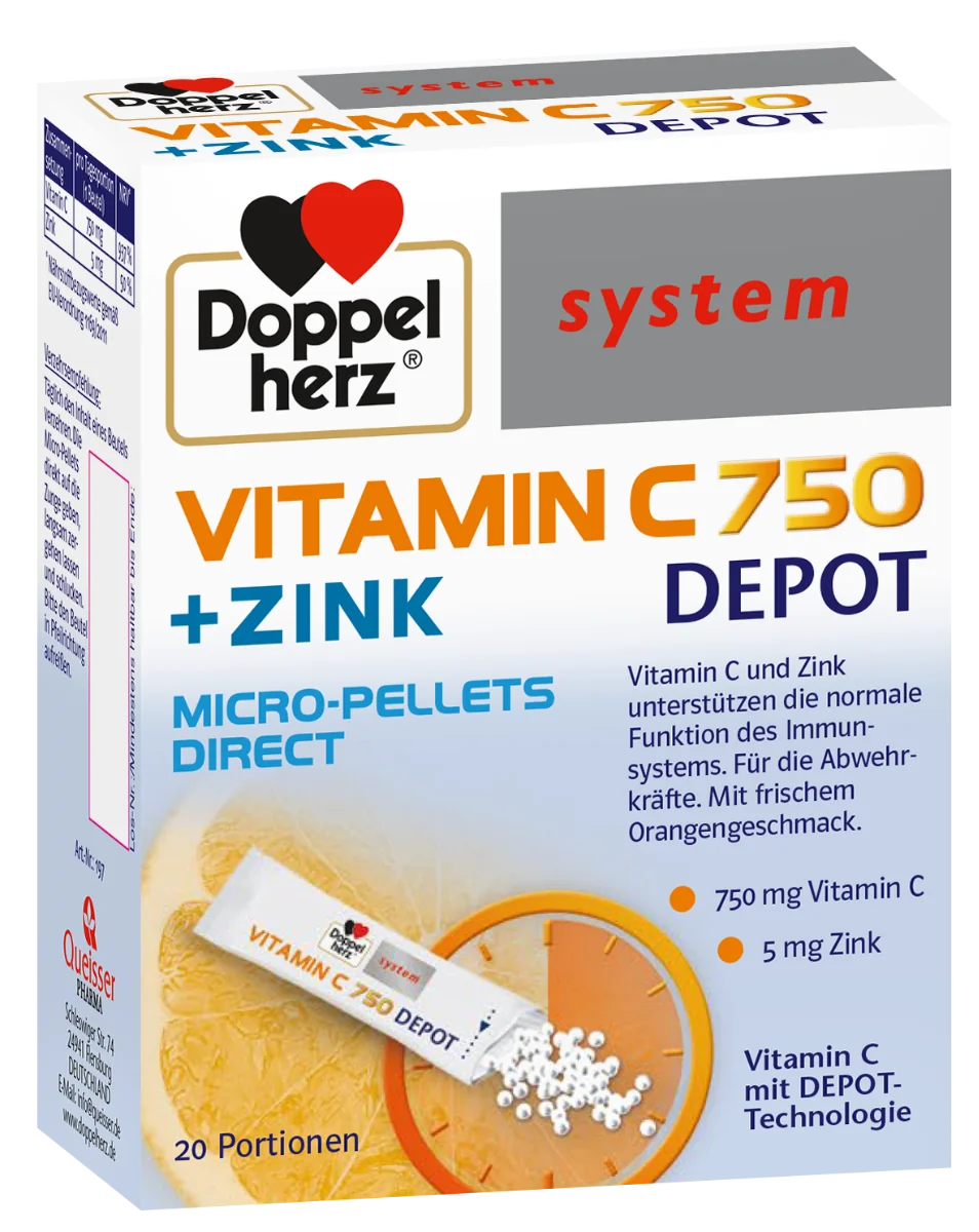 Vitamina C 750 cu Zink Depot Direct, 20 plicuri, Doppelherz