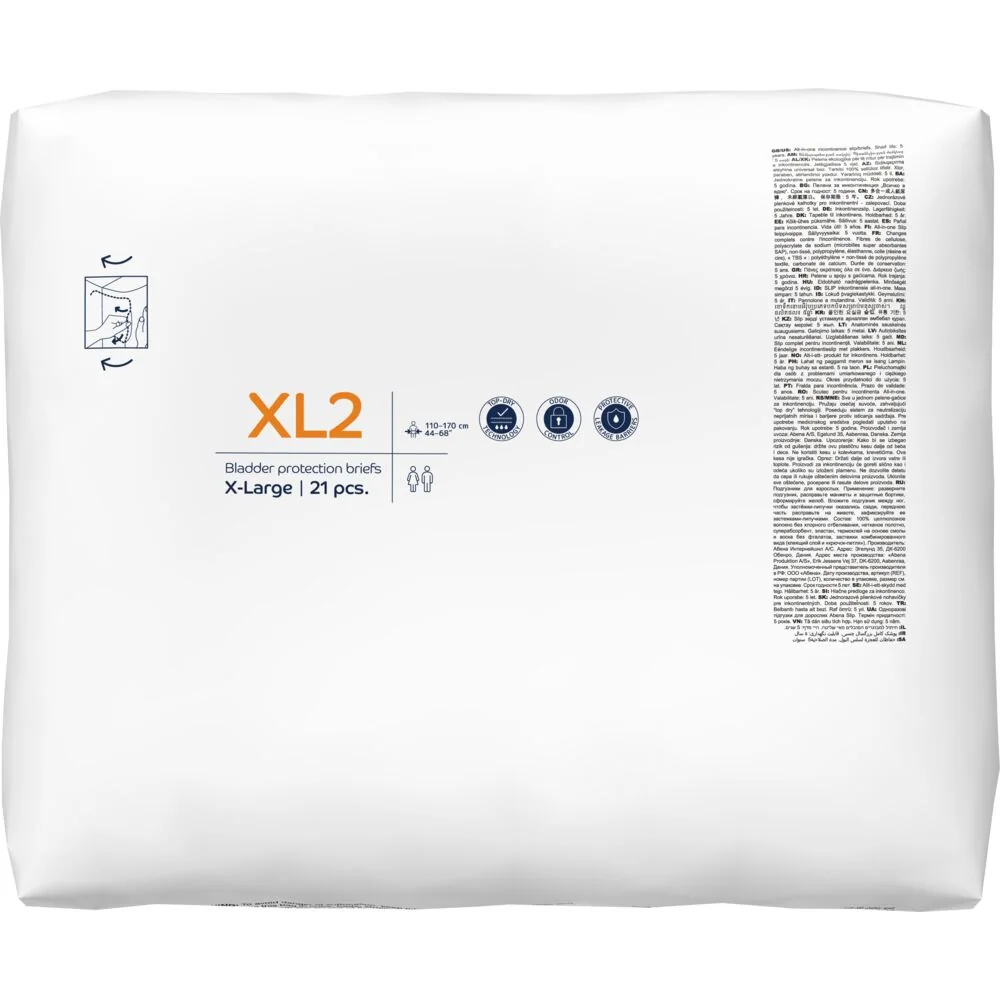 Scutece pentru adulti Slip Basic XL2 cu absorbtie 3300ml, 21 bucati, Abena