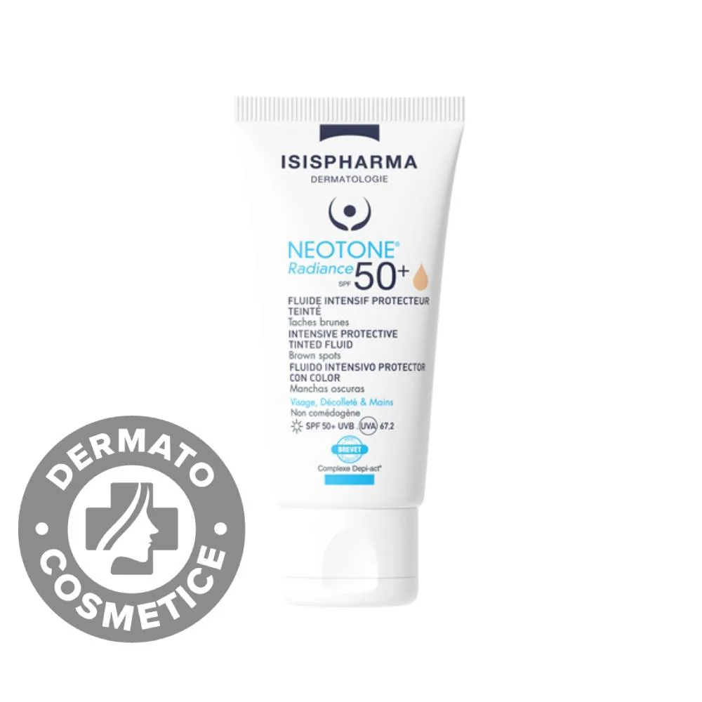 Crema depigmentanta cu protectie solara SPF 50+ Nuanta Light Neotone Radiance, 30ml, IsisPharma