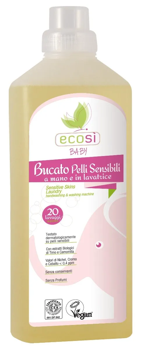 Detergent lichid pentru piele sensibila, 1000ml, Ecosi Baby