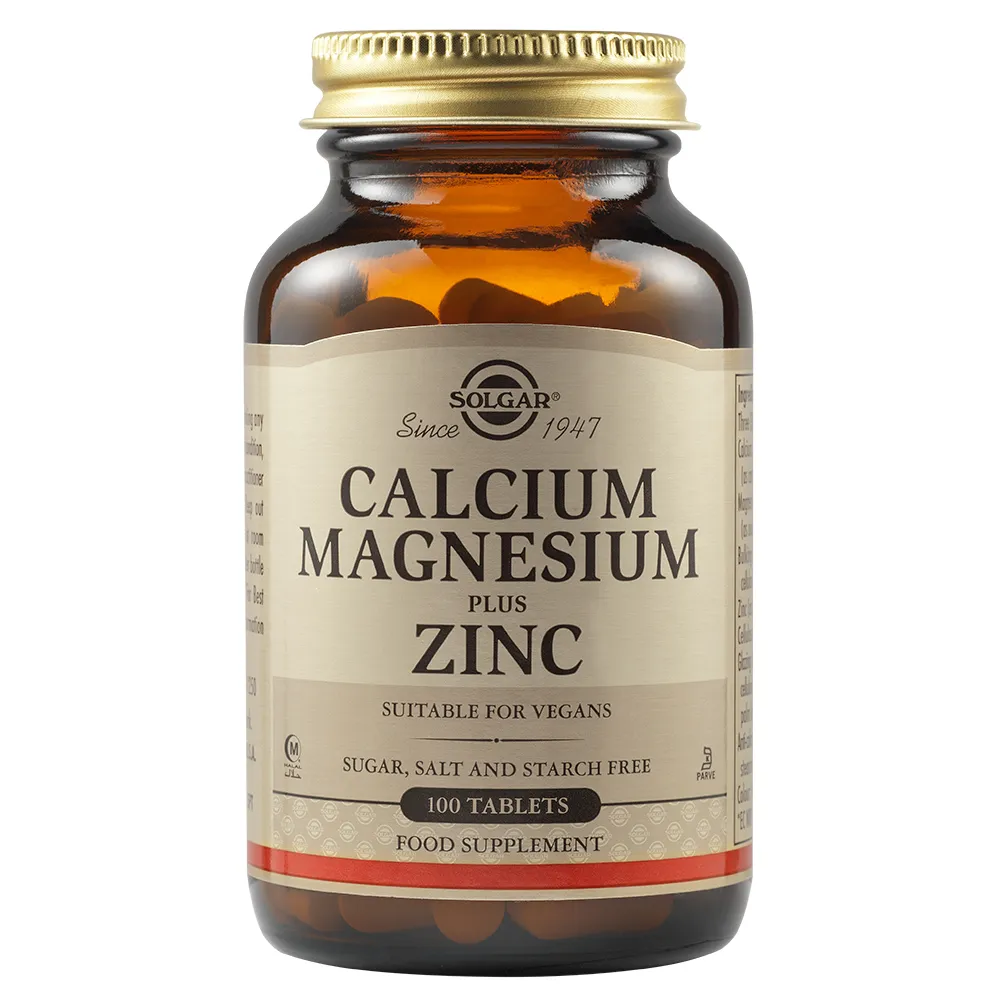 Calciu Magneziu + Zinc, 100 tablete, Solgar