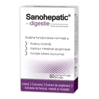 Sanohepatic digestie, 60 comprimate filmate, Zdrovit