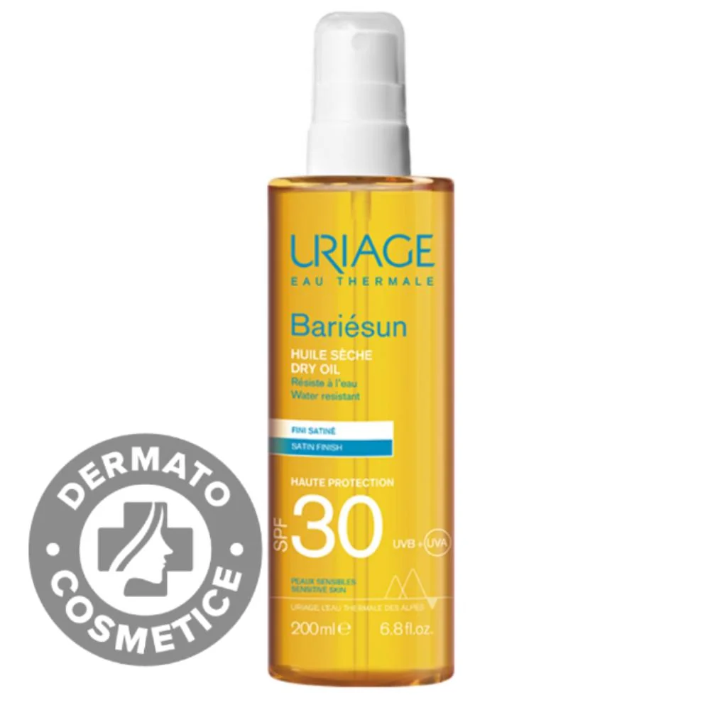 Ulei uscat cu protectie solara SPF 30 Bariesun, 200ml, Uriage