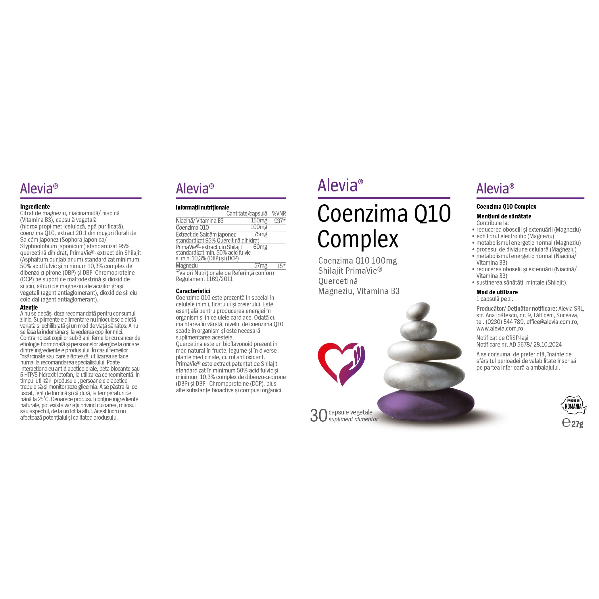 Coenzima Q10 Complex, 30 capsule, Alevia