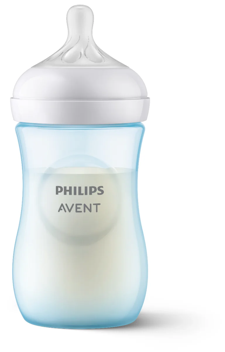 Biberon pentru +1 luna Natural Response Albastru SCY903/21, 260ml, Philips Avent