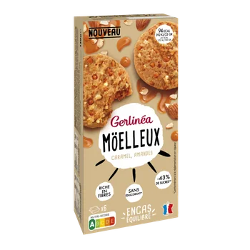 Biscuiti cu caramel si migdale Moelleux, 138g, Gerlinea