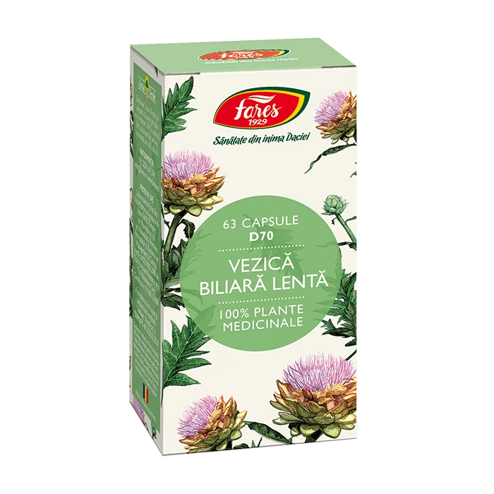 Vezica biliara lenta, 63 capsule, Fares