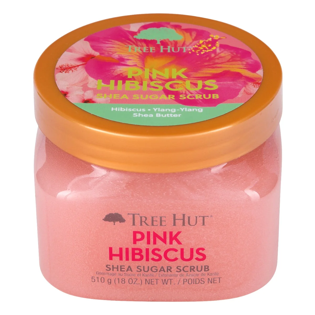 Scrub de corp Pink Hibiscus Shea Sugar, 510g, Tree Hut
