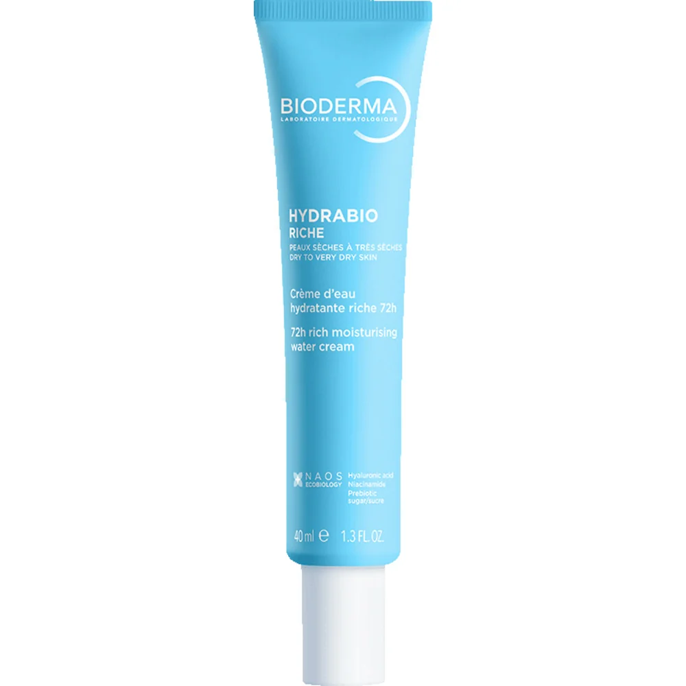 Crema intens hidratanta pe baza de apa cu efect 72h pentru piele deshidratata uscata si foarte uscata Hydrabio Riche, 40ml, Bioderma