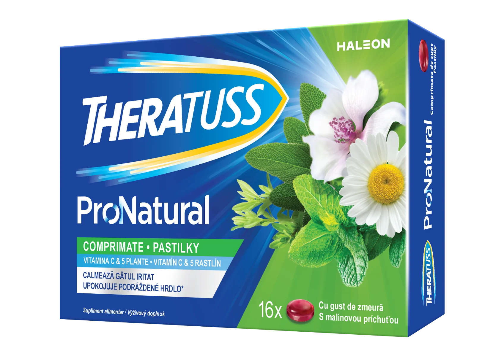 Theratuss Natural comprimate de supt, 16 comprimate, Haleon